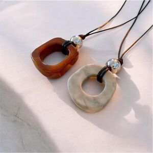 Resin Pendant Necklace NWT